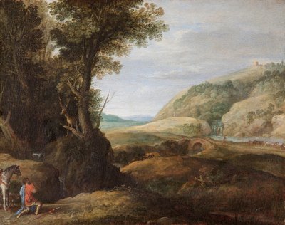 Landschaft mit St. Hubert und dem Hirsch, c.1615 von Paul Brill or Bril
