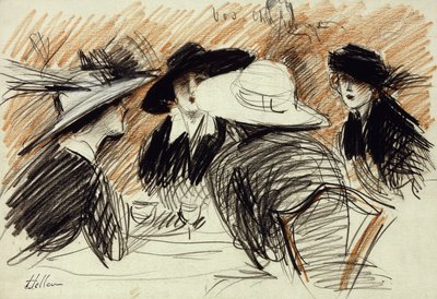 Vos Chapeux: Damen im Ritz, New York von Paul Cesar Helleu