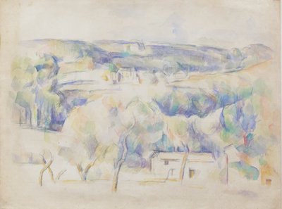 Haus und Hain, ca. 1890 von Paul Cézanne