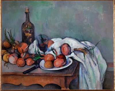 Stillleben mit Zwiebeln von Paul Cezanne