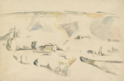 Blick über ein Tal, spätes 19. Jahrhundert von Paul Cézanne