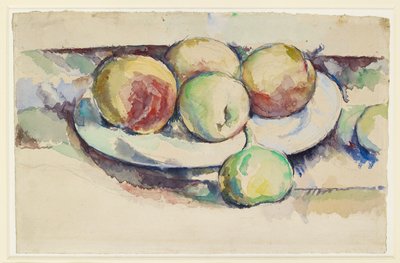 Stillleben mit Pfirsichen und Feigen von Paul Cézanne