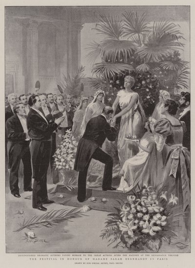 Das Fest zu Ehren von Madame Sarah Bernhardt in Paris von Paul Destez