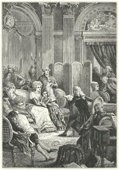 Ein Salon zu Beginn der Herrschaft von Ludwig XVI. von Frankreich von Paul Dominique Philippoteaux