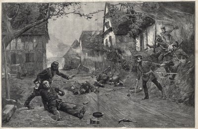 Krieg von 1870-1871 - bei der Schlacht von Woerth (oder Schlacht von Froeschwiller Woerth, Froeschwiller-Woerth), 6. August von Paul Émile Boutigny