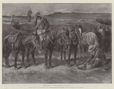 Pferde der Buren in einer Donga oder Spalte auf der Veldt von Paul Frenzeny