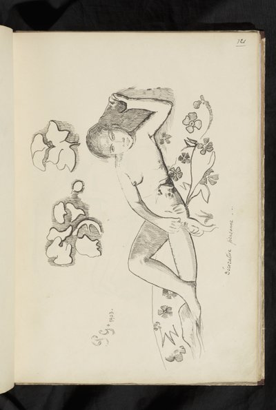 Avant et après - Zeichnung "Dékorative Person" von Paul Gauguin
