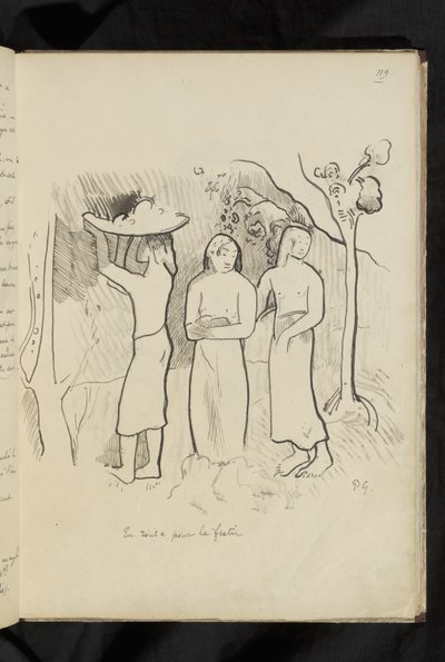 Avant et après - Zeichnung "En route pour le festin" von Paul Gauguin