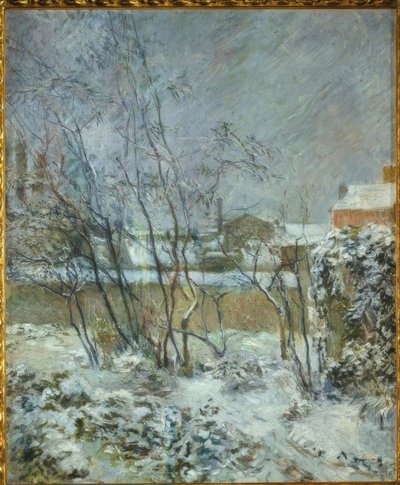 Schneeeffekt, oder Der Schnee in der Rue Carcel von Paul Gauguin