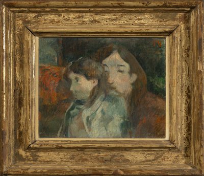 Figuren in einem Innenraum (früher: Vision des Künstlers oder Vision des Künstlers: Selbstbildnis mit Sohn) von Paul Gauguin