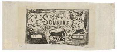 Fuchs, Büsten von zwei Frauen und ein Kaninchen, Kopfstück für Le sourire von Paul Gauguin