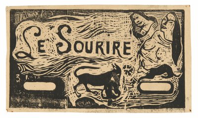 Fuchs, Büsten von zwei Frauen und ein Kaninchen, Kopfstück für Le sourire von Paul Gauguin