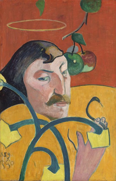 Selbstporträt mit Heiligenschein von Paul Gauguin