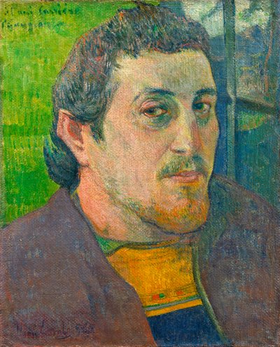 Selbstporträt gewidmet an Carrière von Paul Gauguin