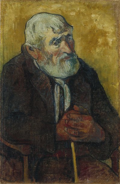 Alter Mann mit Stock von Paul Gauguin