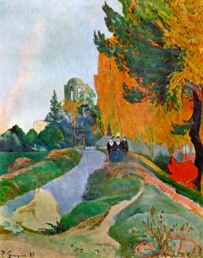 Landschaft in Arles nahe den Alyscamps von Paul Gauguin