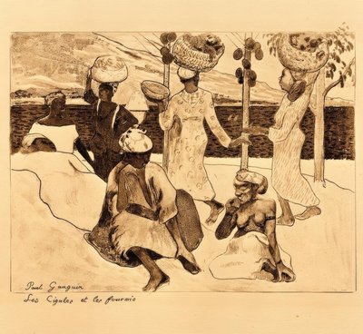 Die Zikaden und die Ameisen von Paul Gauguin