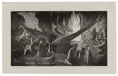 Mahna no varua ino (Der Teufel spricht), aus der Noa Noa Suite von Paul Gauguin
