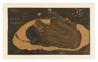 Manau tupapau (Sie denkt an den Geist oder der Geist denkt an sie), aus der Noa Noa Suite von Paul Gauguin