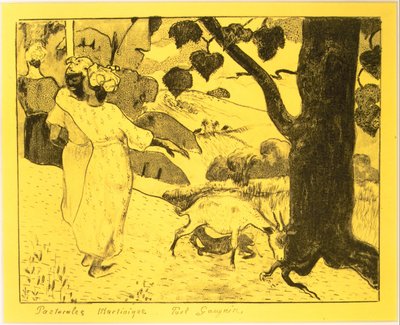 Martinique Pastoralen, aus der Volpini Suite: Dessins lithographiques, 1889 von Paul Gauguin