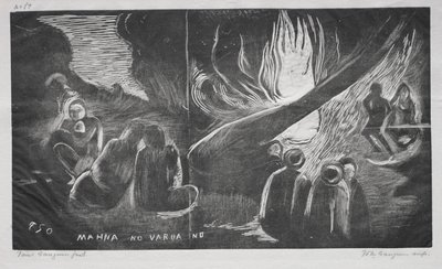 Noa Noa, Der Teufel spricht Mahna No Varua Ino, 1893-94 von Paul Gauguin