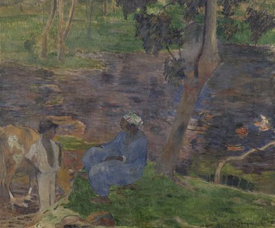 Am Ufer des Flusses auf Martinique von Paul Gauguin