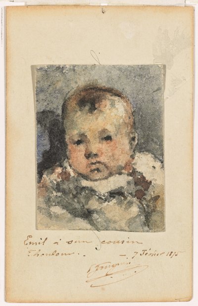 Porträt eines Kindes, 7. Februar 1875 von Paul Gauguin