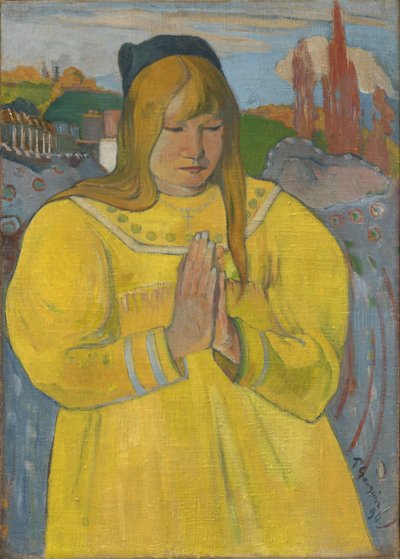 Betendes bretonisches Mädchen von Paul Gauguin