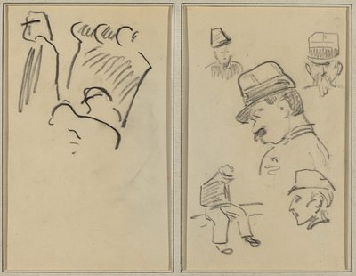 Soldaten; Vier Soldaten und eine sitzende Figur (verso) von Paul Gauguin