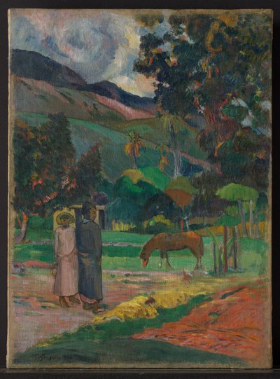 Tahitianische Landschaft von Paul Gauguin