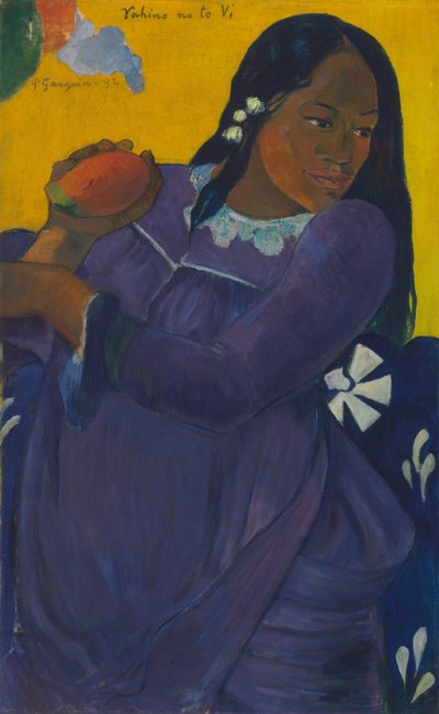Frau mit Mango von Paul Gauguin