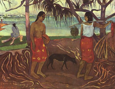 raro te oviri (I) Unter dem Pandanus I von Paul Gauguin