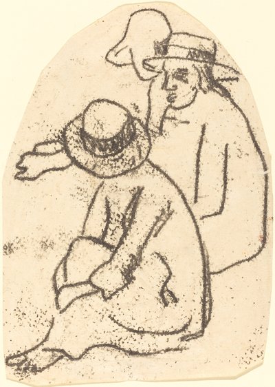 Drei Tahitianer, Studie für La soeur de charite, 1899-1902 von Paul Gauguin