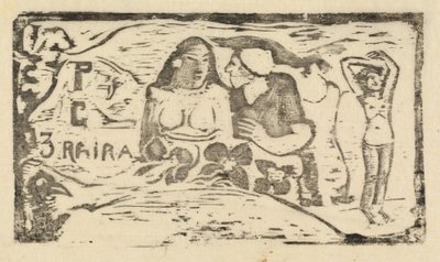 Titelseite für Le Sourire, in oder nach 1895 von Paul Gauguin