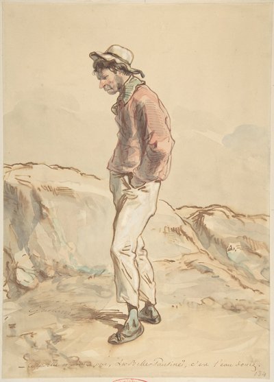 Ein Matrose steht am Ufer, 1859-60 von Paul Gavarni