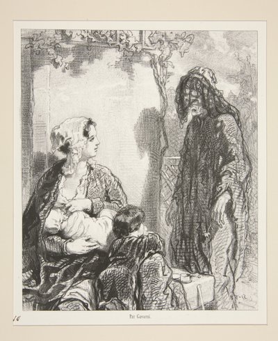 Im Namen dieser Lieben, die Ihr Alter trösten werden, Madame, haben Sie Mitleid mit mir! von Paul Gavarni