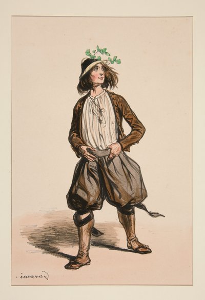 Hirte. Strohhut von Paul Gavarni