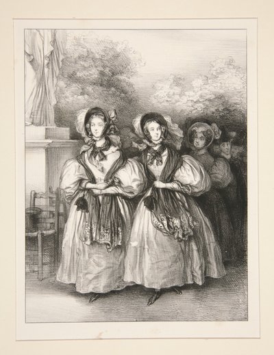 Zwei Schwestern von Paul Gavarni