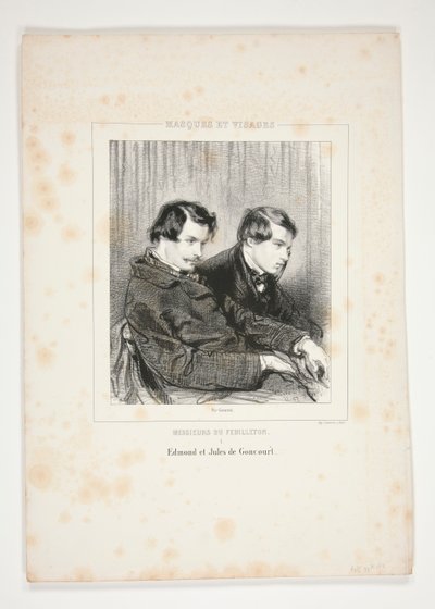 Edmond und Jules de Goncourt von Paul Gavarni
