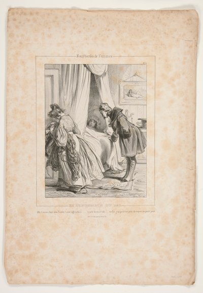 LE LENDEMAIN DU BAL Oh! mon cher, une fièvre! une agitation von Paul Gavarni