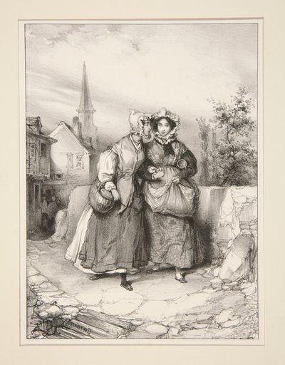Die Zärtlichkeit einer Schwester von Paul Gavarni