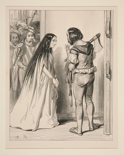 Der Henker: - Ich sage dir, du machst Augen auf den Kleinen von Paul Gavarni