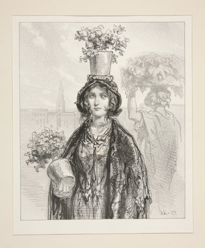 Man trägt viele Blumen, diesen Frühling... von Paul Gavarni