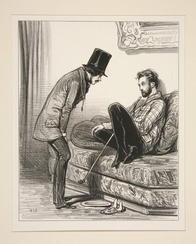 Louis von Vincennes wurde gerade zurückgebracht, mit zwei gebrochenen Rippen!... von Paul Gavarni
