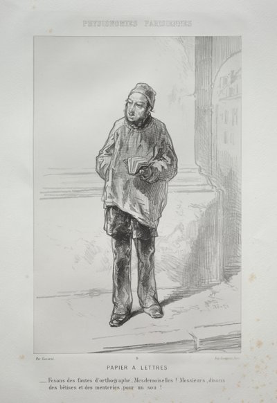 Briefpapier von Paul Gavarni