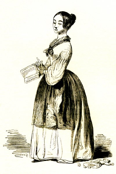 Der Lehrer (Gravur) von Paul Gavarni