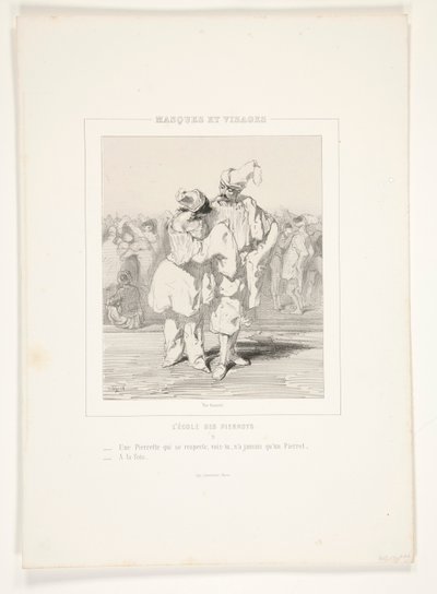 Eine Pierrette, die sich respektiert, siehst du, nicht von Paul Gavarni