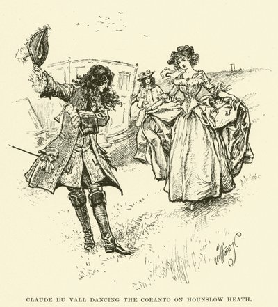 Claude du Vall tanzt den Coranto auf Hounslow Heath von Paul Hardy