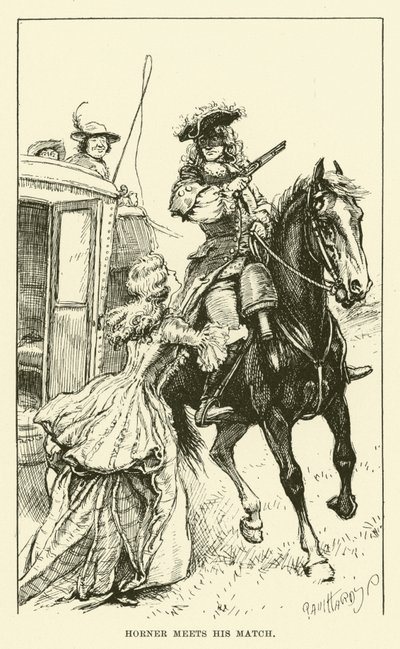 Horner trifft auf seinen Gegner (Gravur) von Paul Hardy