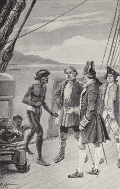 "Ich habe noch nie zuvor Eingeborene eines Ortes getroffen, die so erstaunt waren, ein Schiff zu betreten" von Paul Hardy